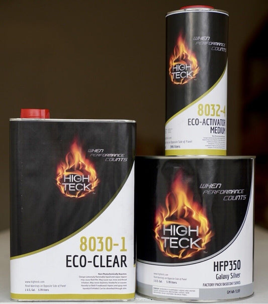 High Teck 8030 Galaxy Silver Basecoat Paint & Clearcoat Gallon Kit - GM WA519F