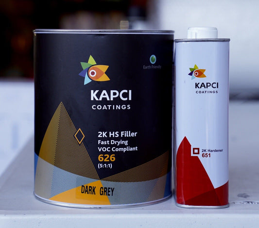 Kapci 626 Automotive High Build 2K Urethane 5:1:1 Primer Gray Gallon Kit