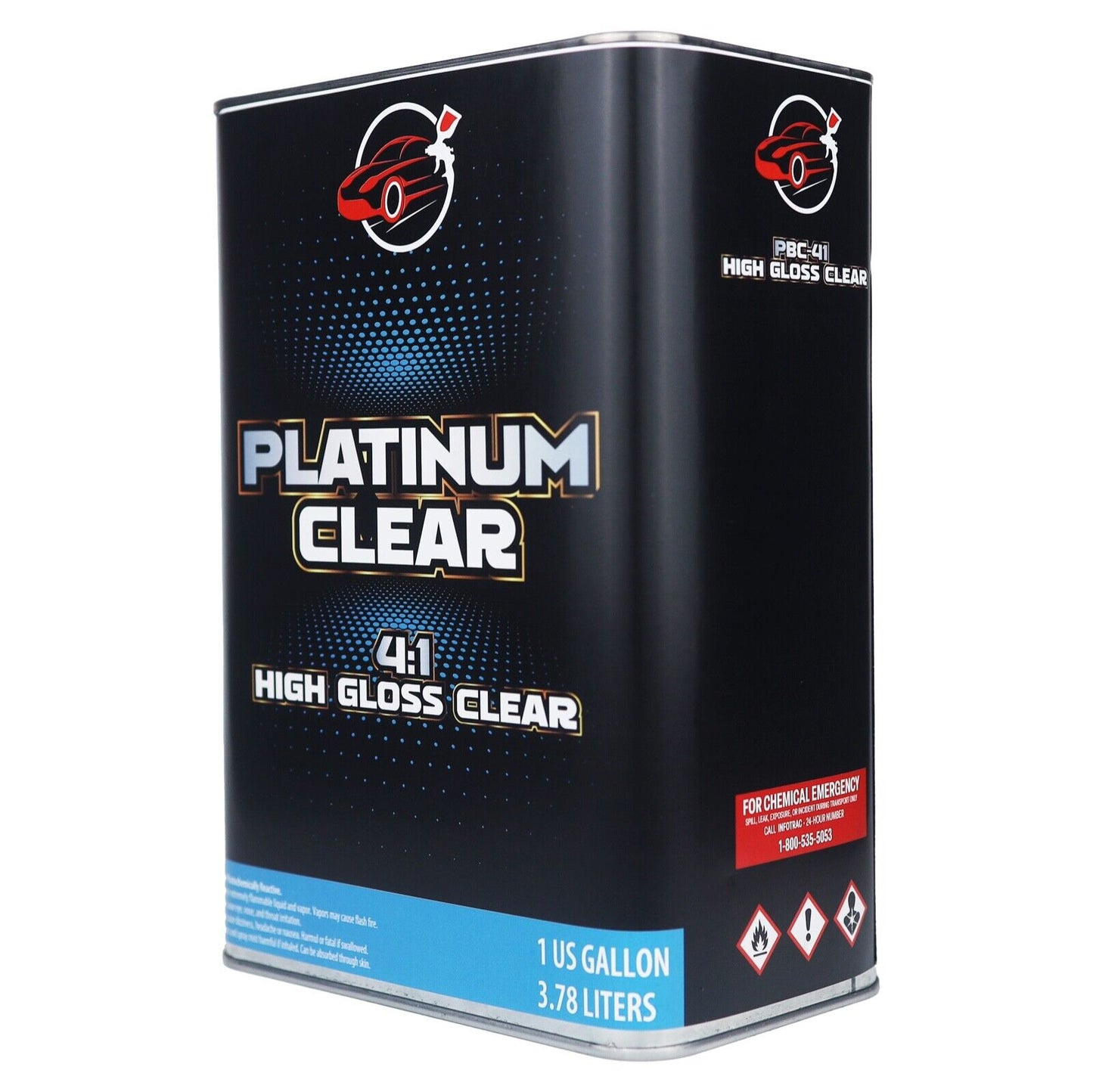 Platinum Clear Coat Gallon Kit 4:1 High Gloss Automotive Clearcoat FAST Hardener