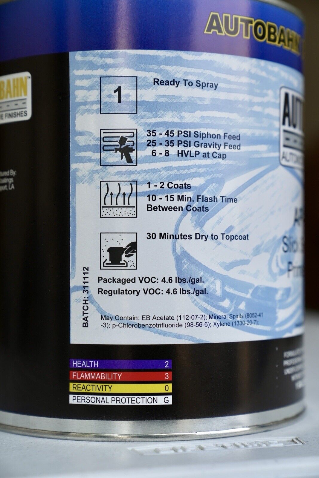 Autobahn Slick Seal BLACK 1K Primer Sealer GALLON size! AP-8116 Ready to Spray!