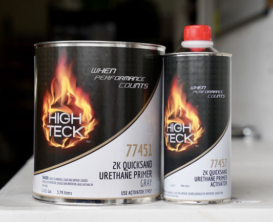 High Teck 77451 2K Quicksand Urethane Primer Gray - Gallon Kit + Hardener