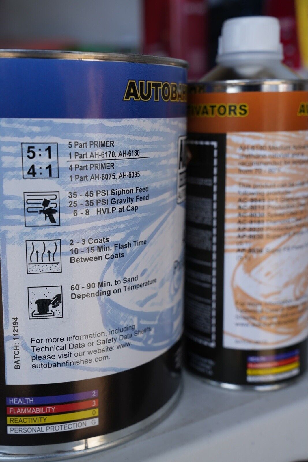 Autobahn AP 8020 Automotive 2K Production Primer Surfacer Gray Quart Kit