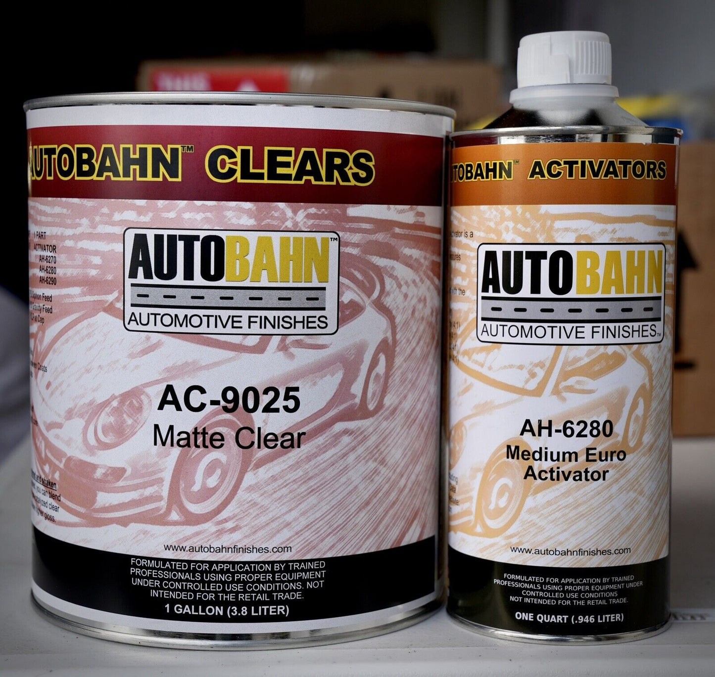 Autobahn Automotive Matte Clearcoat Gallon Kit Flat Finish 4:1 Clear coat AC-9025