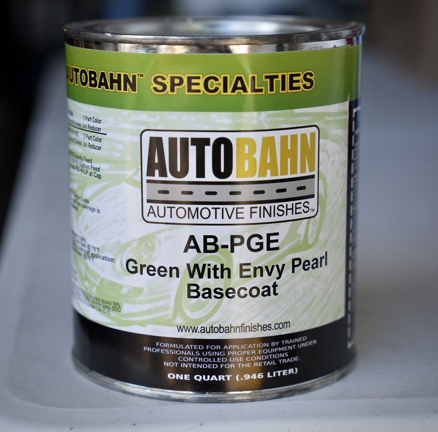 Autobahn Green With Envy Pearl BaseCoat QUART Auto Paint High Teck AB-PGE
