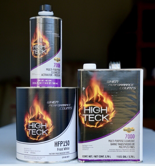 GM 8624 High Teck 7000 Frost White Basecoat Paint & Clearcoat Gallon Kit