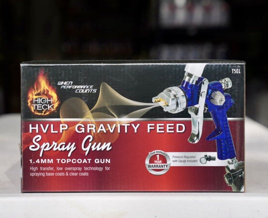 High Teck HVLP Gravity Feed Spray Gun 1.4 MM Tip Topcoat Gun T501