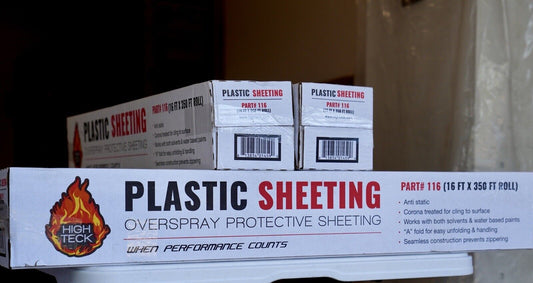 High Teck Clear Overspray Plastic Masking Sheeting Auto Body Paint 16ft x 350ft