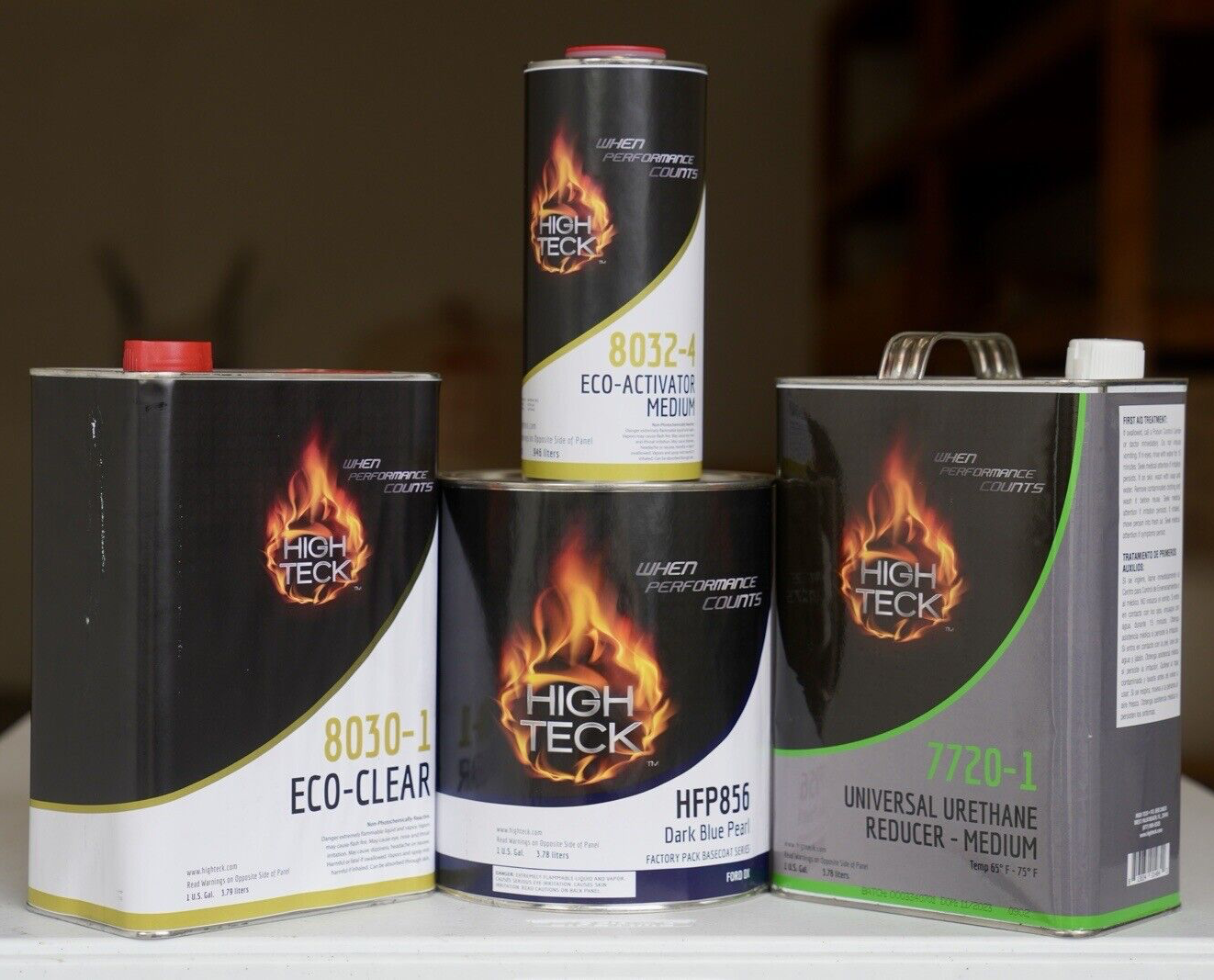 FORD DX High Teck 8030 Dk Blue Pearl Basecoat Paint Reducer Clearcoat Gallon Kit!