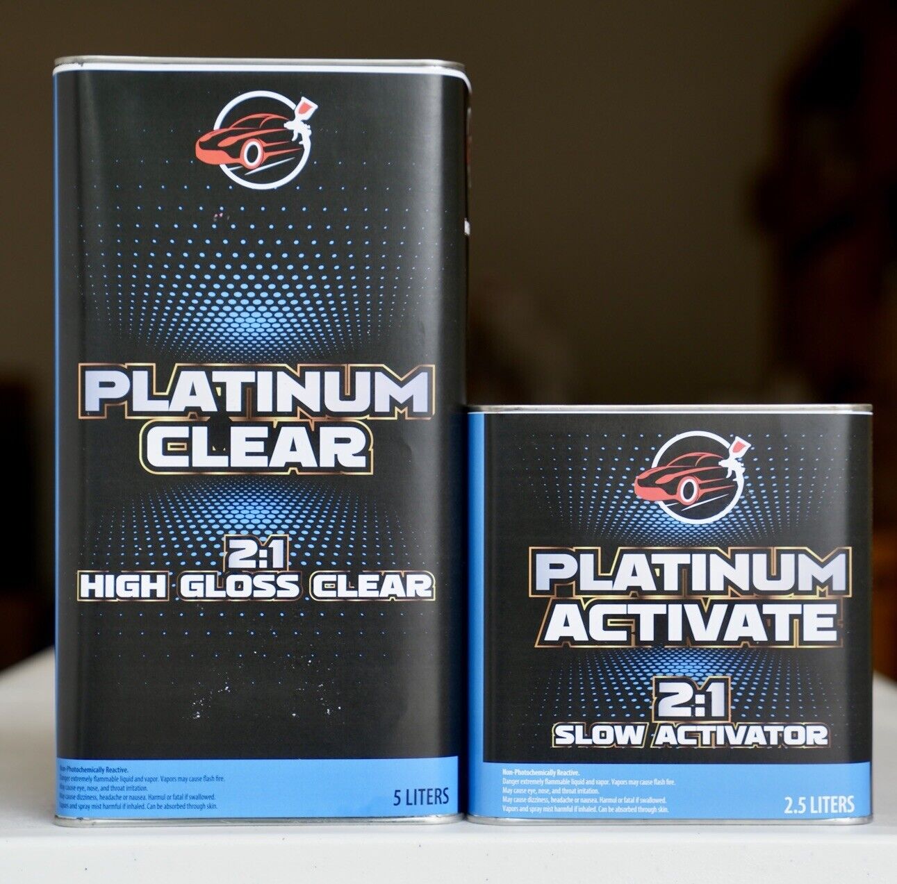 Platinum Euro Clear Coat 7.5L Kit 2:1 High Gloss Automotive Clearcoat w/Hardener