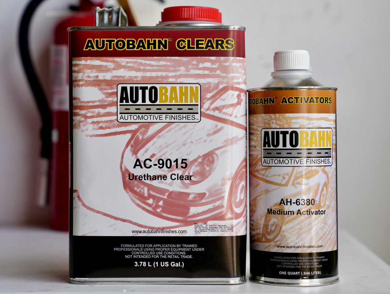 Autobahn AC-9015 Auto Urethane Clear Coat Gallon Kit + Medium Hardener