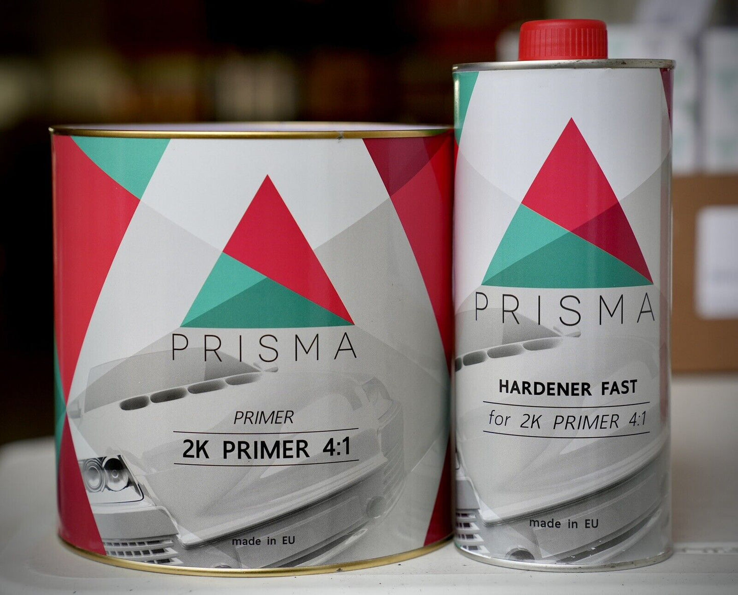 Prisma Automotive 2K Urethane 4:1 Primer Surfacer/Filler Gray Kit With Hardener
