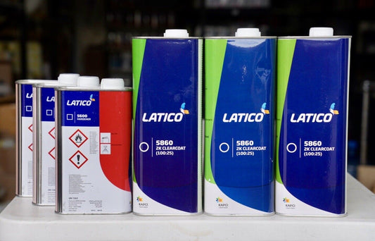 3 Kits Latico 2K High Gloss 4:1 Automotive Clear Coat Gallon With Hardener