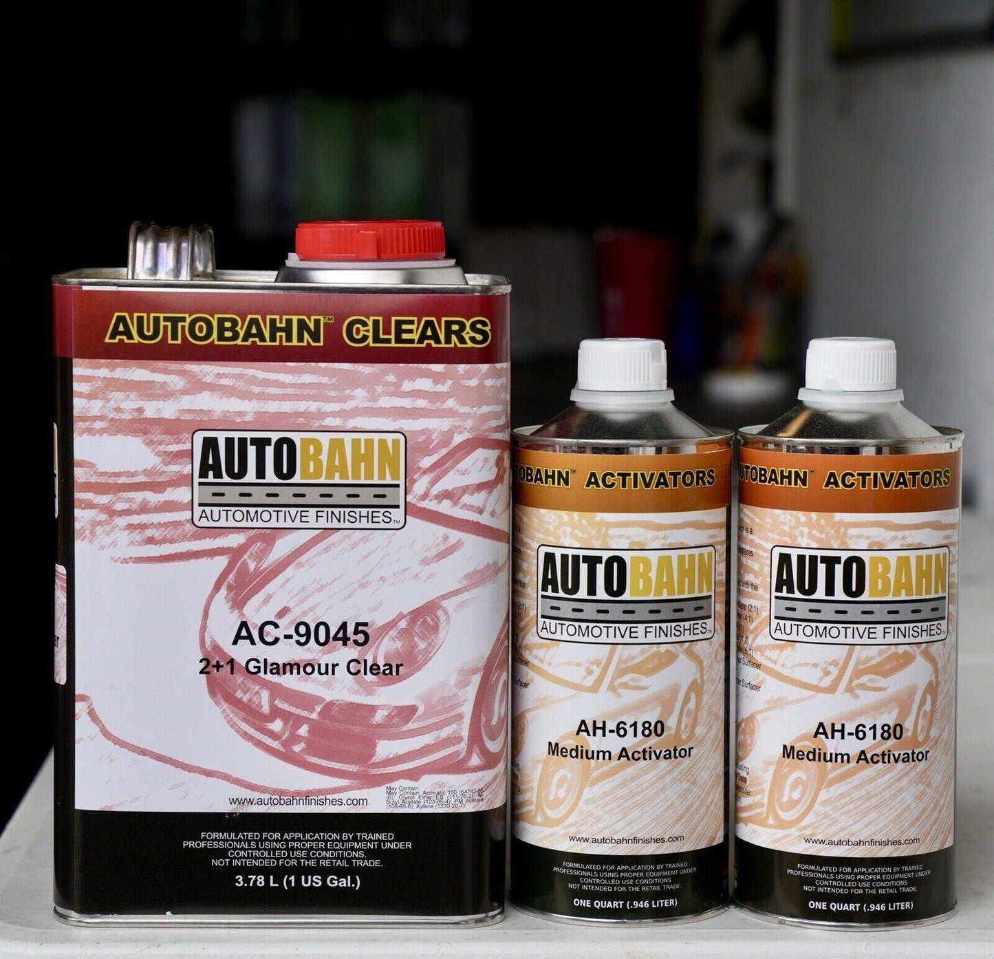 Autobahn AC-9045 High Solid 2:1 Glamour Urethane Clear Coat Gallon Kit