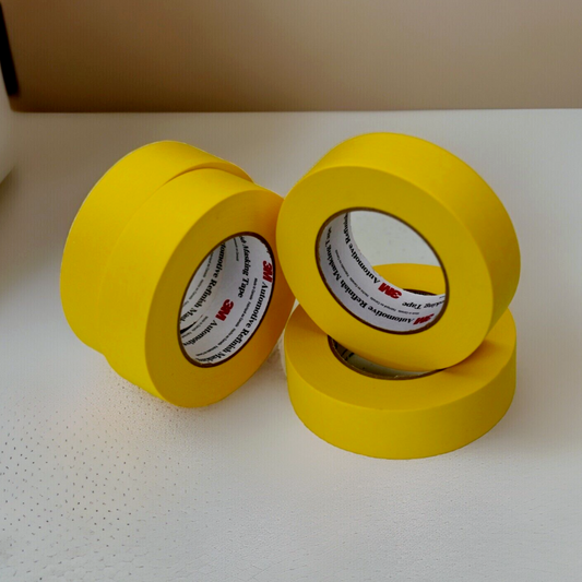 3M Yellow Tape 06654 1-1/2" Auto Masking Tape (4 ROLLS) 1.5 Inch 6654-Ships Free