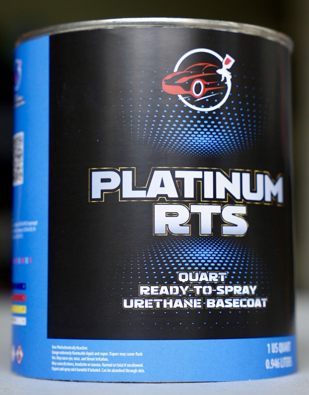Ebony Black QUART Ready To Spray Basecoat Automotive Paint Free Shipping!!