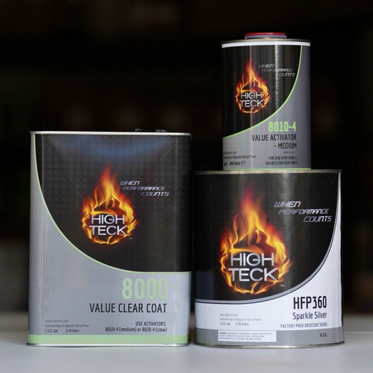 High Teck Sparkle Silver Basecoat Paint & Clearcoat Gallon Kit! House of Kolor