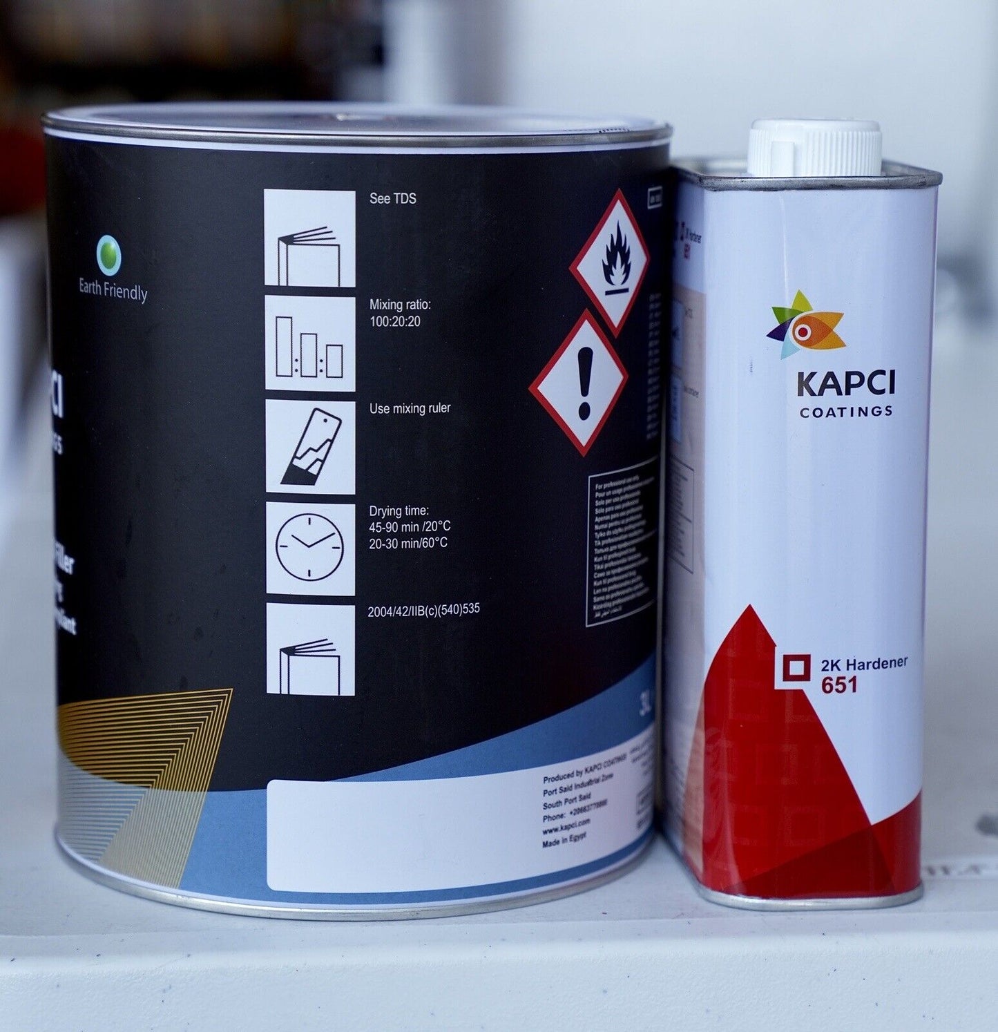 Kapci 626 Automotive High Build 2K Urethane 5:1:1 Primer Gray Gallon Kit