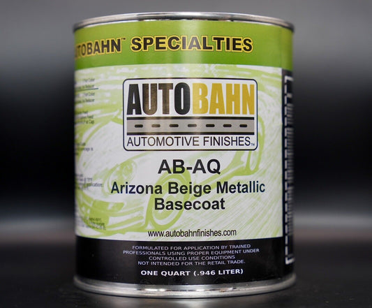 Autobahn Arizona Beige Metallic Basecoat Auto Paint AB-AQ QUART Size Ford AQ!