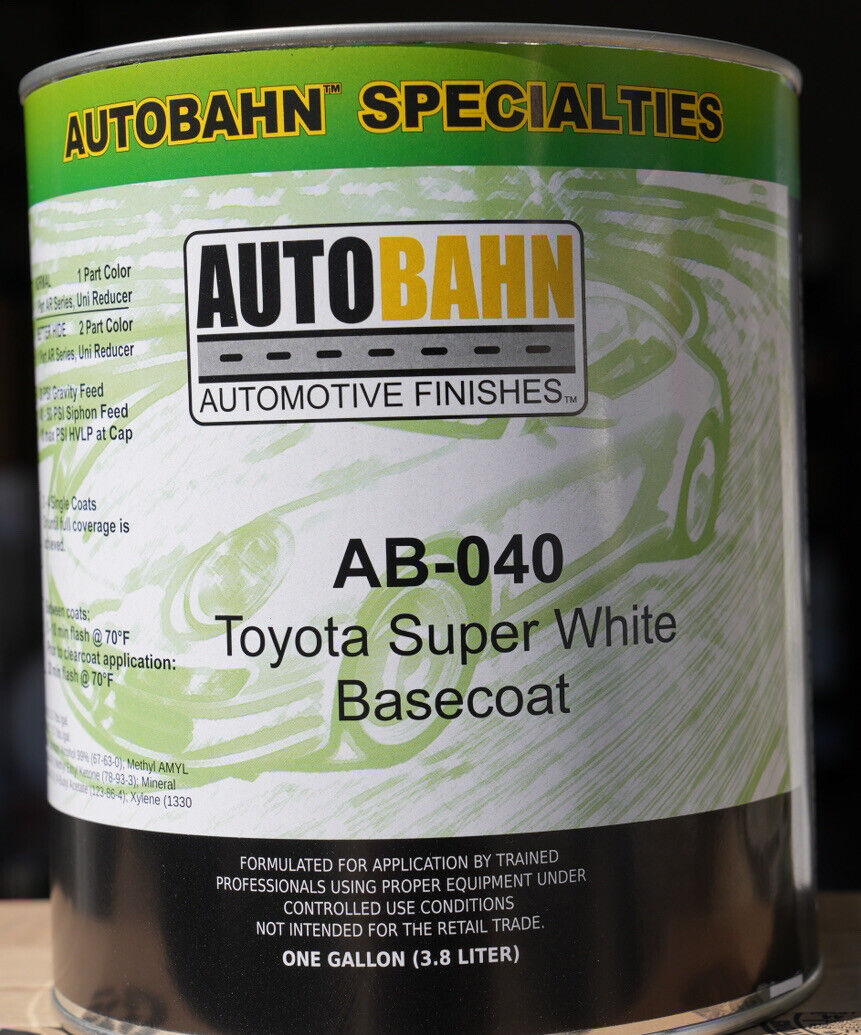 Gallon Size TOY040 Toyota Super White Basecoat