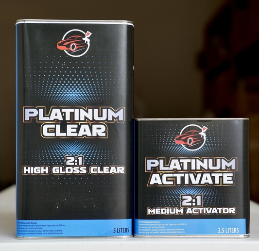 Platinum Euro Clear Coat 7.5L Kit 2:1 High Gloss Automotive Clearcoat w/Hardener