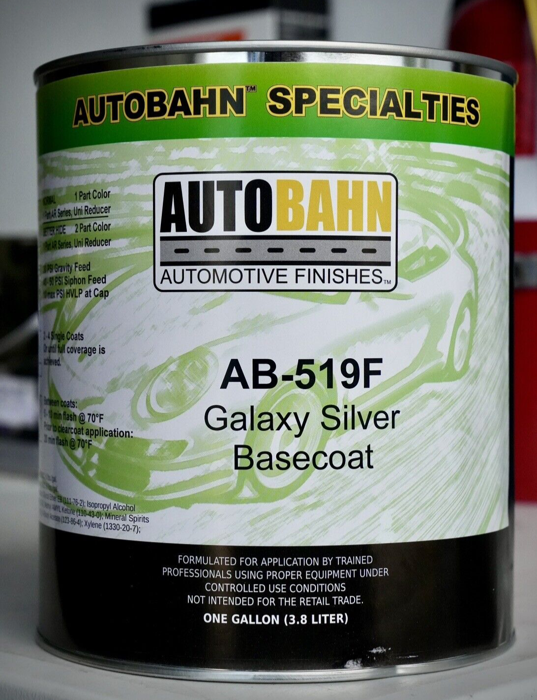 Galaxy WA519F Silver BaseCoat Urethane Gallon Paint Kit w/ Trust Medium Reducer