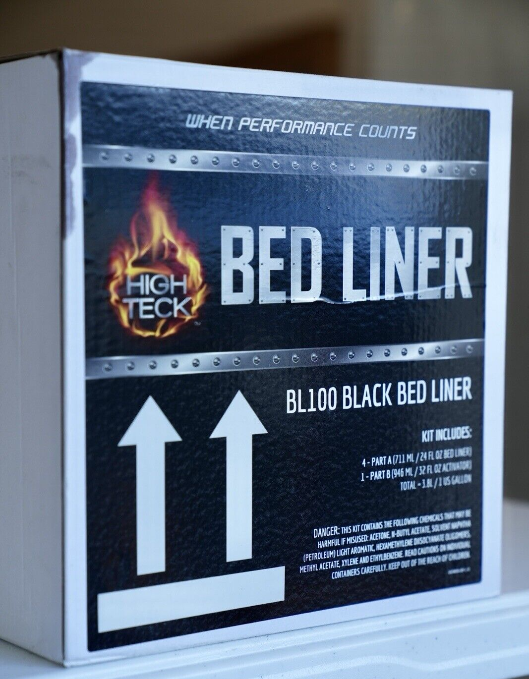 High Teck BL100 Black Truck Bed Liner Kit w/ FREE Spray Gun, Gallon Kit! Raptor