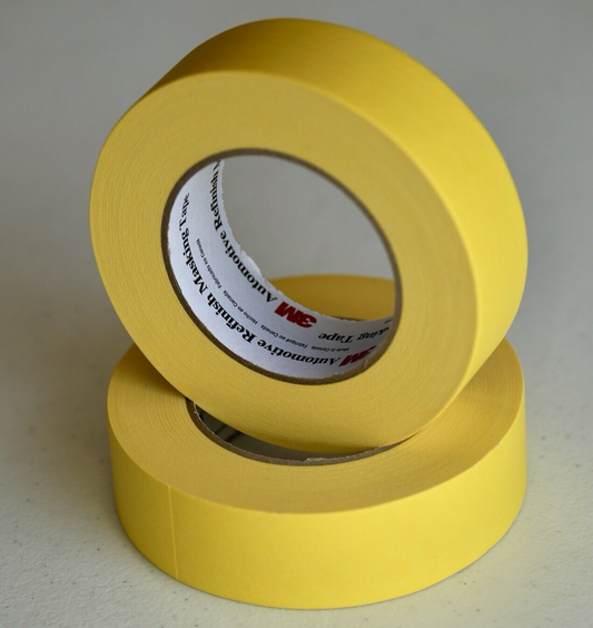 3M Yellow Tape 06654 1-1/2" Auto Masking Tape (2 ROLLS) 1.5 Inch 6654