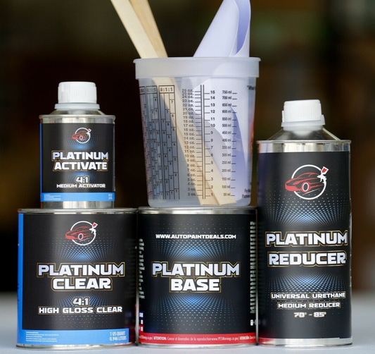 White Diamond Pearl GM Basecoat Quart Size Bundle W/ 2K Clearcoat Kit + Reducer!
