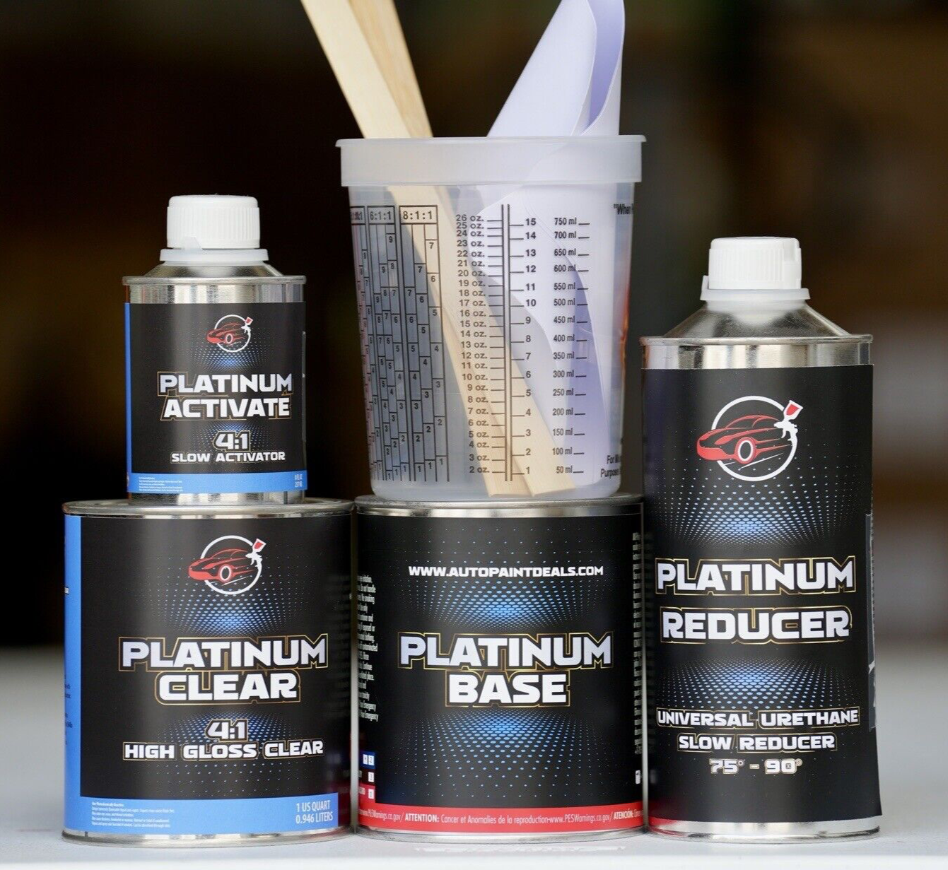 White Diamond Pearl GM Basecoat Quart Size Bundle W/ 2K Clearcoat Kit + Reducer!