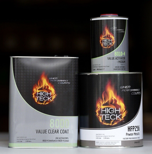 High Teck Pewter Metallic Basecoat Paint & Clearcoat Gallon Kit! GM WA382E