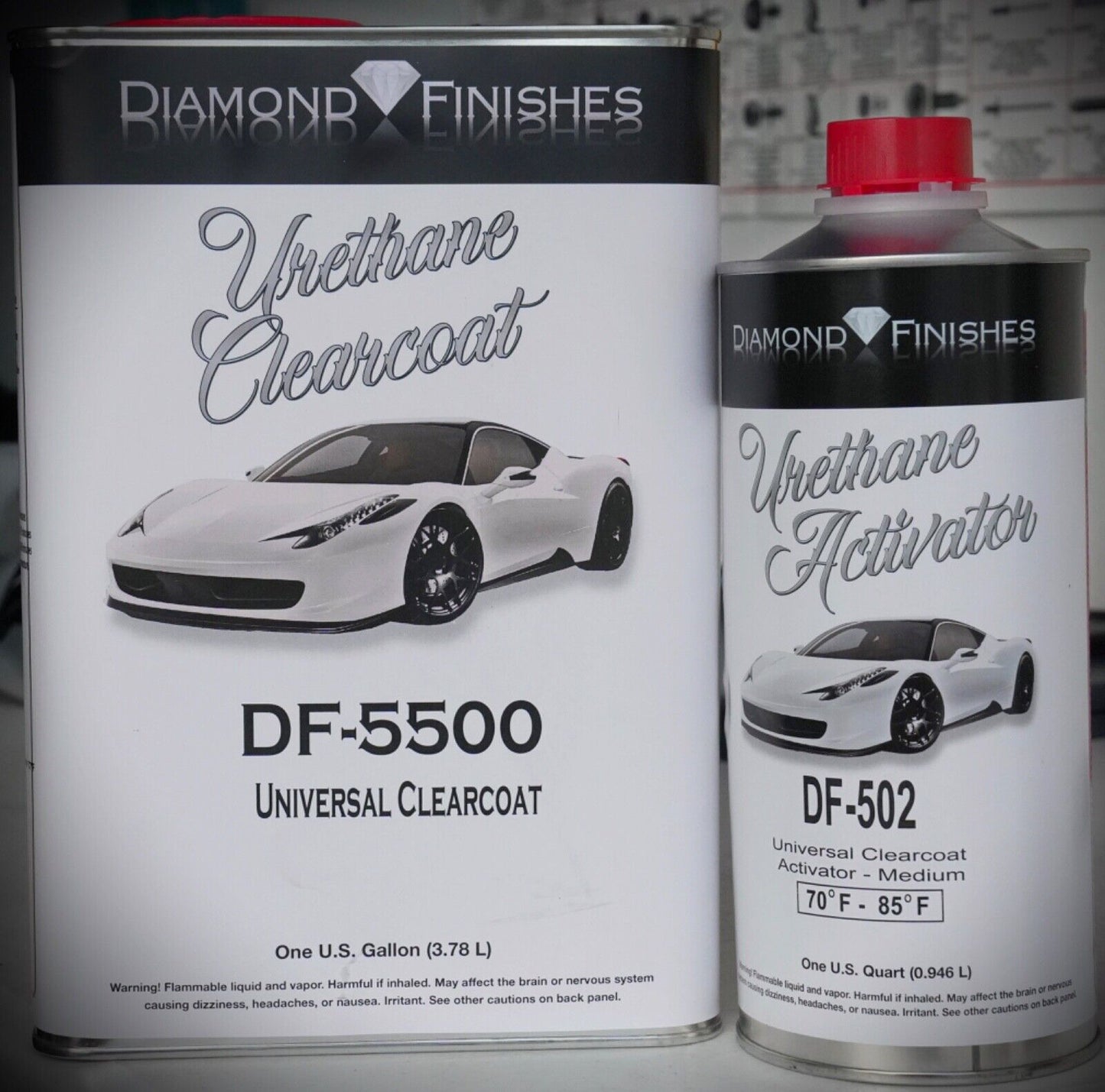 High Gloss Diamond DF-5500 4:1 2K Auto Clear Coat Gallon Kit - Medium Solid