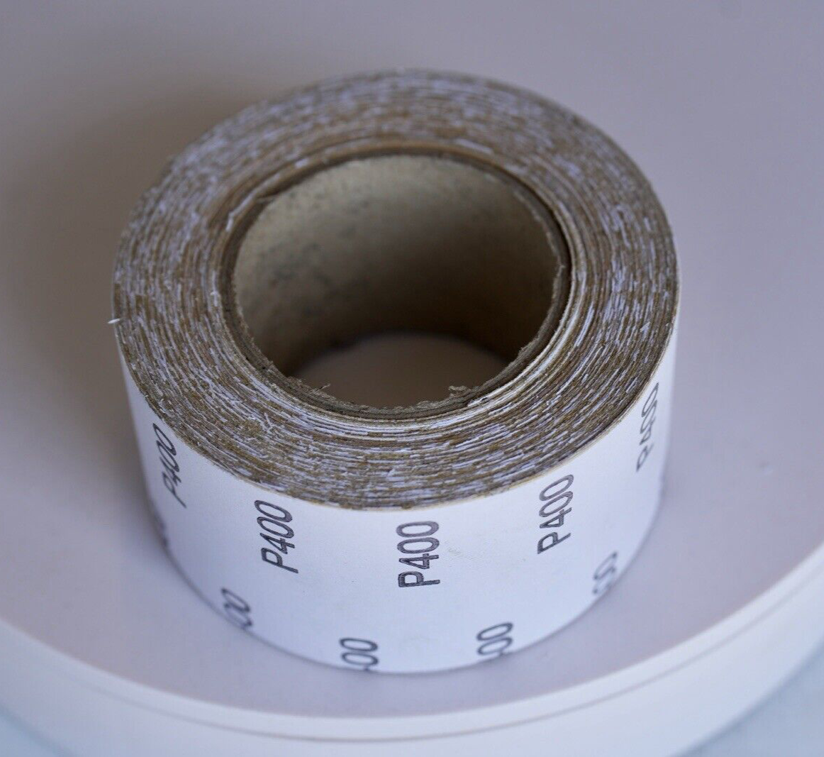 400 Grit Gold Longboard Sandpaper Roll 2-3/4" Wide, 25yds, PSA Sticky