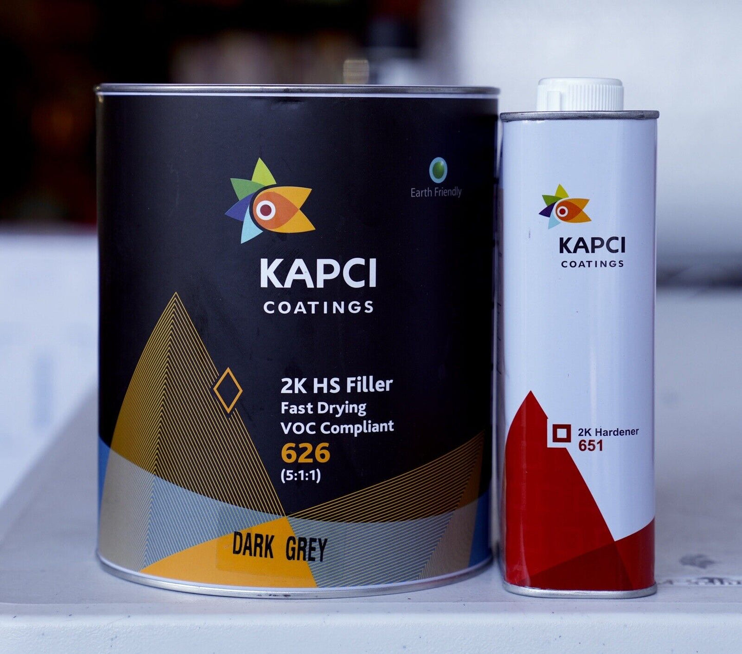 Kapci 626 Automotive High Build 2K Urethane 5:1:1 Primer Gray Gallon Kit