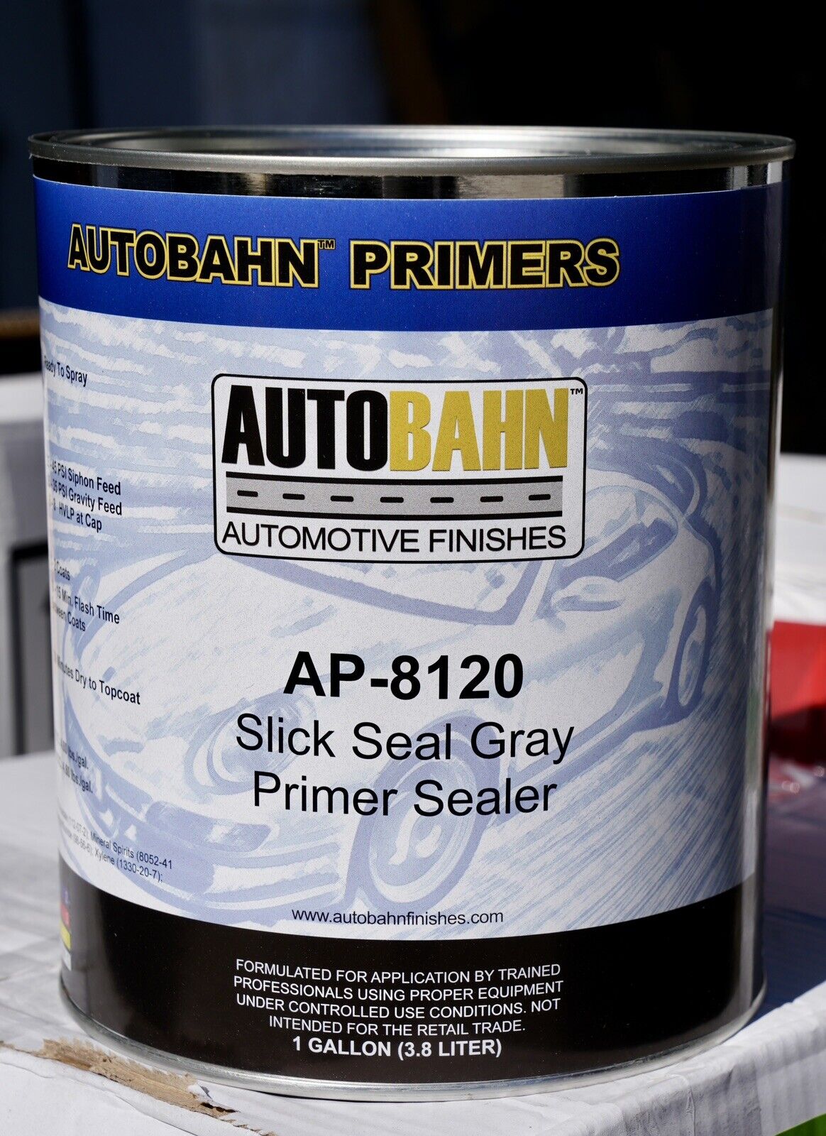 Autobahn AP-8120 Slick Seal Gray 1K Primer Sealer Ready to Spray Gallon Size