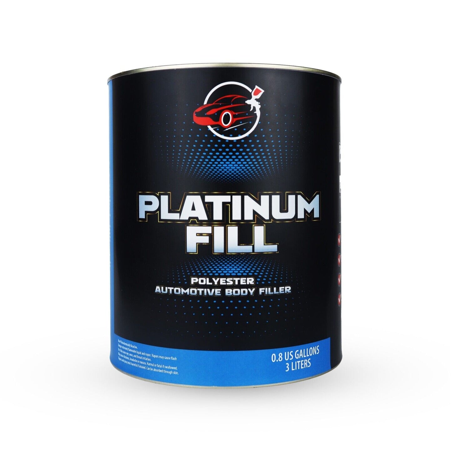 Platinum Fill Lightweight Body Filler 0.8 Gallon Can W/hardener!